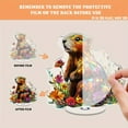thumbnail image 3 of Rotating acrylic ornament featuring a cute marmot amongst flowers with vibrant stained glass details and shimmering rainbow light in ultra high resolution, 3 of 8
