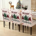 thumbnail image 5 of Christmas Chair Covers Set of 6 Merry Christmas Dining Removable Xmas Holiday Chair Slipcovers for Dining Room, Christmas Party Decoration, 5 of 7