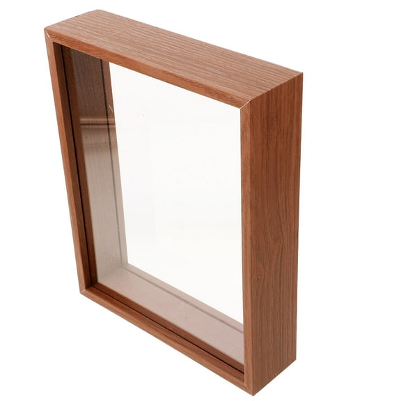 FRCOLOR Coffee Shadow Box Frame for Dried Flowers Specimens Display Decorative Storage Density Board