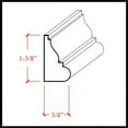 thumbnail image 7 of EWBC28 Colonial 1-3/8" Tall x 3/4" Base Cap Moulding. Unfinished, 7 of 7