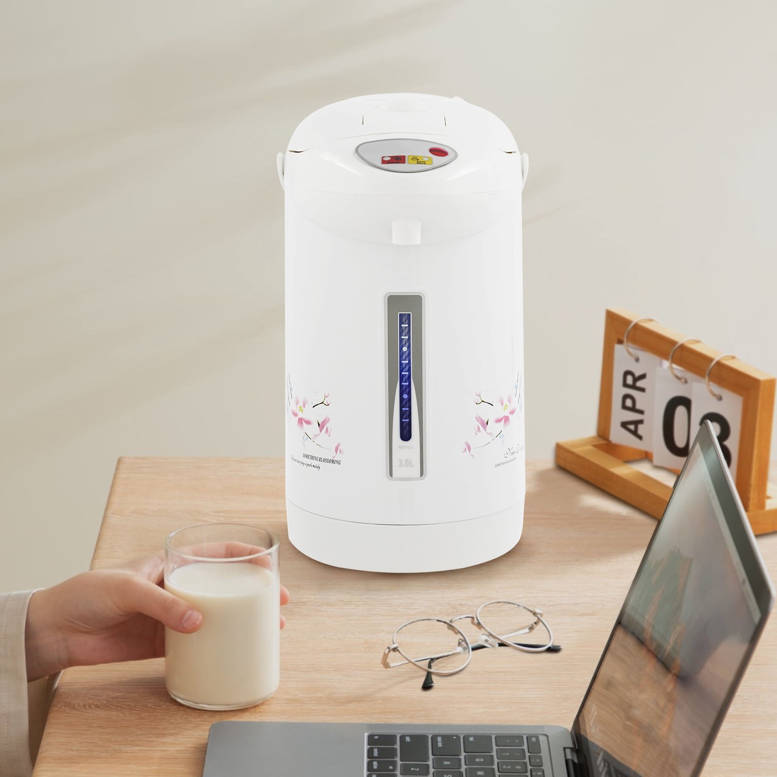 Modern Column Countertop Portable Hot Water Dispenser White for Restaurants, Living Rooms, Dining Rooms