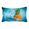 thumbnail image 1 of YUSDECOR Fresh Pineapple In Water Splashes Bed Decor Pillow Cases Zippered Cushion Cover Size 20x30 Inches, 1 of 1