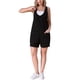 thumbnail image 2 of INSPIRAR CHIC Mono de mezclilla sin mangas para mujer, pantalones cortos casuales y sueltos con bolsillos S Negro, 2 of 5