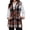 Khaki, variant on UVEASISHA Women's Plaid Sleeveless Blazer Vest Belted Collar Lapel Long Jackets Casual Work Layering Outerwear with Pockets Fall Winter Style Green XL