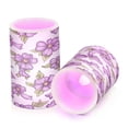 thumbnail image 2 of WOBOGO Size Combo Candle Flickering Flameless with Remote Control and Timer for Romantic Atmosphere Lavender Flowers Pattern, 2 of 7