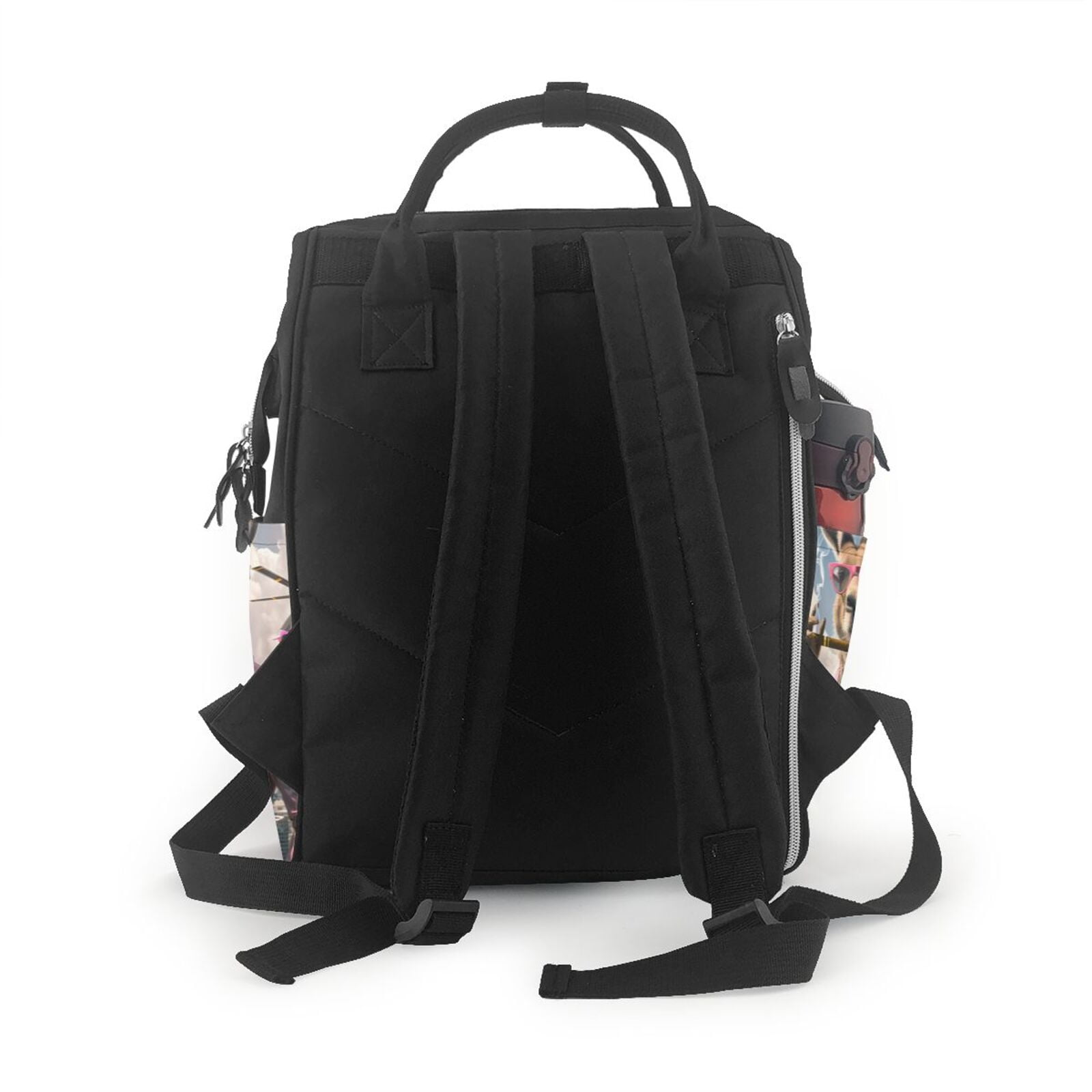 Fuzoiu Stylish Kangaroo In Suit Print Diaper Bag Backpack,Baby Essentials Travel Tote,Multi function Waterproof Diaper Bag, Travel Essentials Baby Bag - Unisex