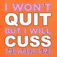 thumbnail image 5 of Wild Bobby I Won't Quit but I Will Cuss the Whole Time Gym/Workout Unisex Graphic Hoodie Sweatshirt, Orange, Large, 5 of 5