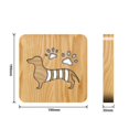 thumbnail image 3 of Productos de madera maciza de estilo europeo, regalos decorativos creativos, luces nocturnas, lámparas para perros salchicha, 3 of 5