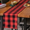 thumbnail image 3 of Check 13X70Inch Black and Red Plaid Table Runner Dinner Table Runners for Party Christmas Events Home Decor, 3 of 5