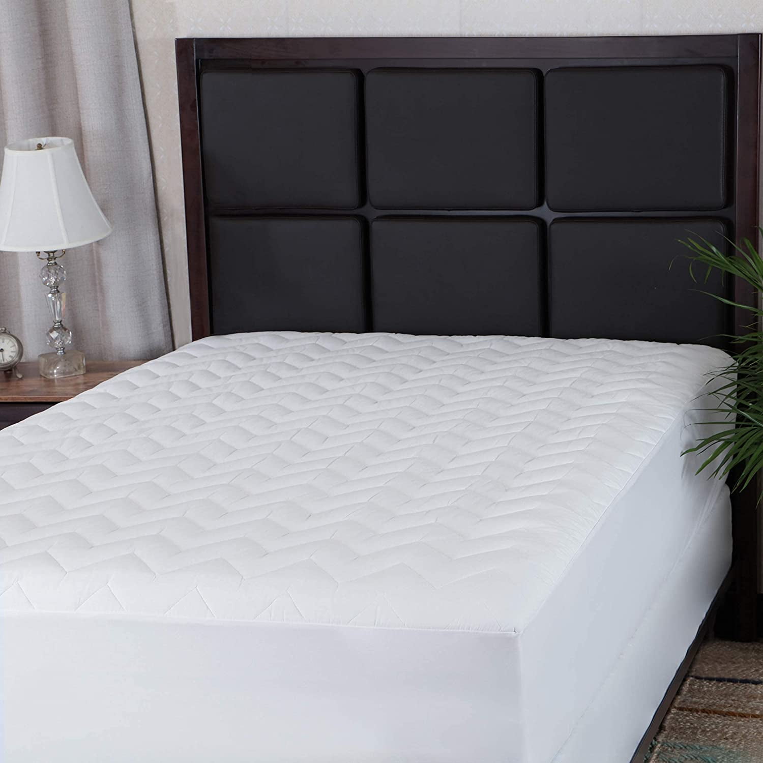 Waterguard RV Short Queen Mattress Protector - Fitted & Quilted Waterproof Topper, Premium 100% Cotton on Top, Breathable Short Queen Mattress Cover (60x75)