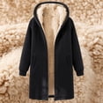 thumbnail image 3 of KICILVS Fleece Lined Jacket Men Zip Up Long Hooded Coat with Pockets for Outdoor Casual Soft Cozy Thick Warm Winter Outerwear, 3 of 6