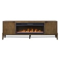 thumbnail image 3 of 76" Traditional Fireplace Console Entertainment Fully Assembled Black, 3 of 6
