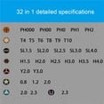 thumbnail image 5 of Juego de destornilladores de precisión con puntas magnéticas y mangos para, 5 of 5