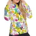thumbnail image 5 of Yiaed Tropical Pineapples Print Womens Casual Hoodies Crew Neck Long Sleeve Sweatshirts With Pocket Pullover Tops Women's Hooded Sweatshirt-X-Large, 5 of 5