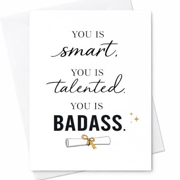 Funny Graduation, New Job, Promotion Greeting Card With Enve