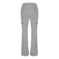 thumbnail image 3 of Sentmoon Womens Cargo Pants High Waist Drawstring Loose Fit Wide Leg Baggy Pants Multi Pocket Solid Color Joggers Sweatpants Comfy Lady for Sports Practice Gray XXL, 3 of 4