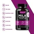 thumbnail image 5 of Milk Thistle Silymarin Supplement (Pack of 3) 30x Extract (Standardized 30:1) by Phi Naturals | 150 mg Per Capsule - 120 Capsules | Supports Liver Cleanse, Detox and more, 5 of 8