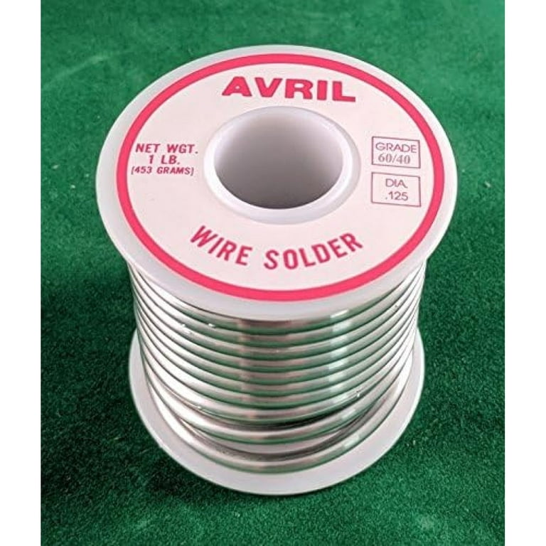 Avril 60/40 Premium Solder for Stained Glass 1 Pound Spool, 1/8