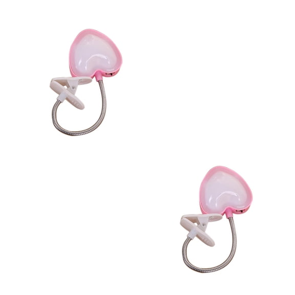 Hemoton 2-Pack USB LED Reading Lamps with Clip, Eye , Heart Table Lights with Flexible Gooseneck