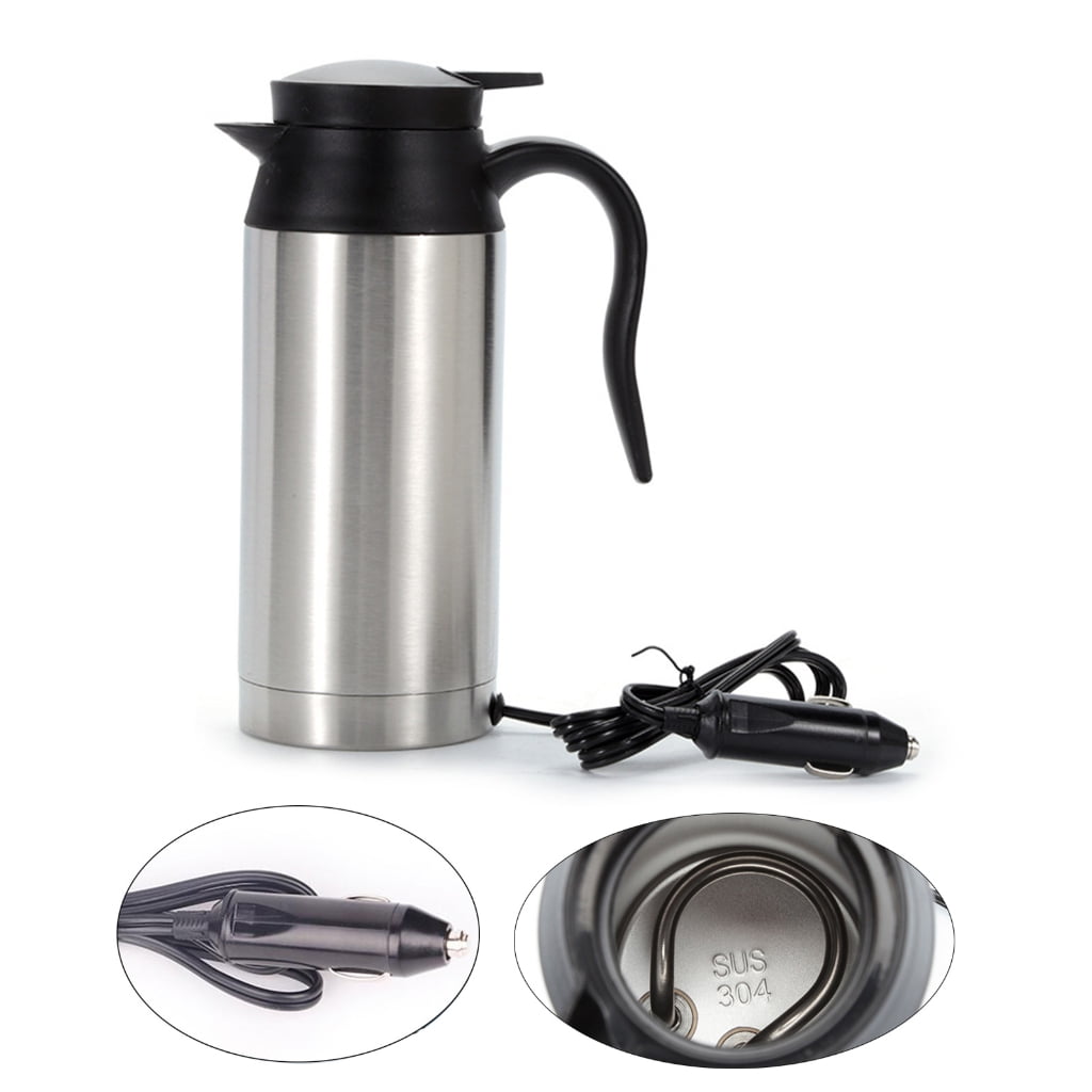 YIGSECU Car Electric Tea Kettle Car Water Heater for Hot Water Tea Coffee Making 12V/24V