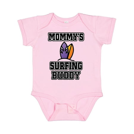 

Inktastic Mommy Surfing Buddy Surfboard Gift Baby Boy or Baby Girl Bodysuit
