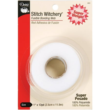 Stitch Witchery - Super Weight 1 Inch by 13 Yards, A fusible web that bonds two layers of fabric together when activated by a steam iron By