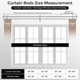 thumbnail image 5 of HEI! DEAR 1" Adjustable Black Double Curtain Rod Set for Windows Heavy Duty with End Cap Finials,36-72", 5 of 7