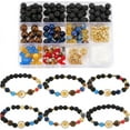 thumbnail image 1 of 1 caja de 6 juegos de pulseras del sistema solar, pulseras de estrellas guardianas, cuentas de galaxia, planetas del universo, cuentas de piedras preciosas, cuentas de piedra natural, 1 of 6