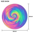 thumbnail image 6 of Rainbow Tie Dye Spiral Pattern Round Tablecloth 60"x60",Wrinkle Wipeable Table Cloth for Kitchen Dining Room Picnic Patio Party, 6 of 6