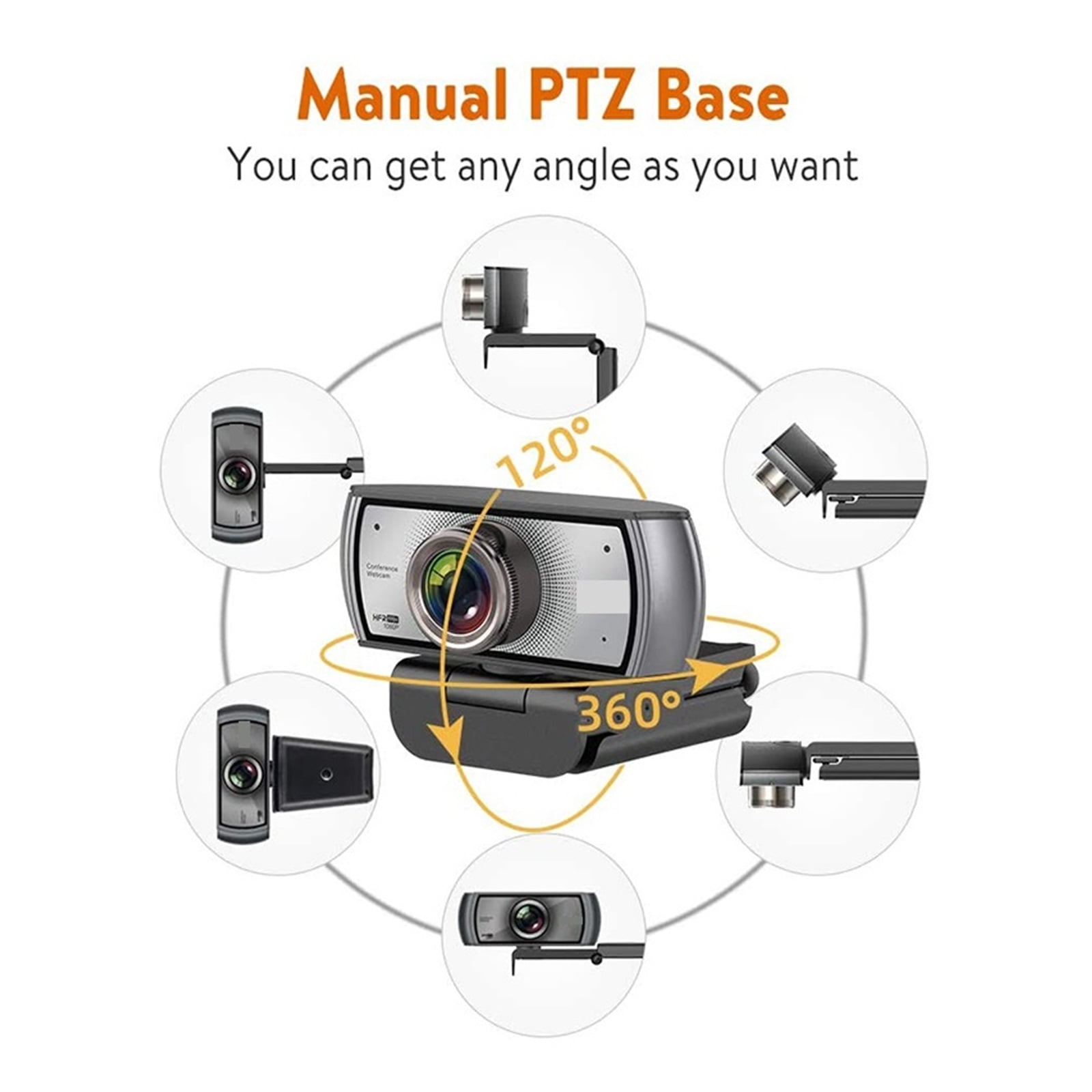 1080P HD USB Webcam 60FPS 120° Wide Angle With Microphone For Streaming Gaming Conferencing PC For Conferencing, Live Streaming, Recording ,HD Video