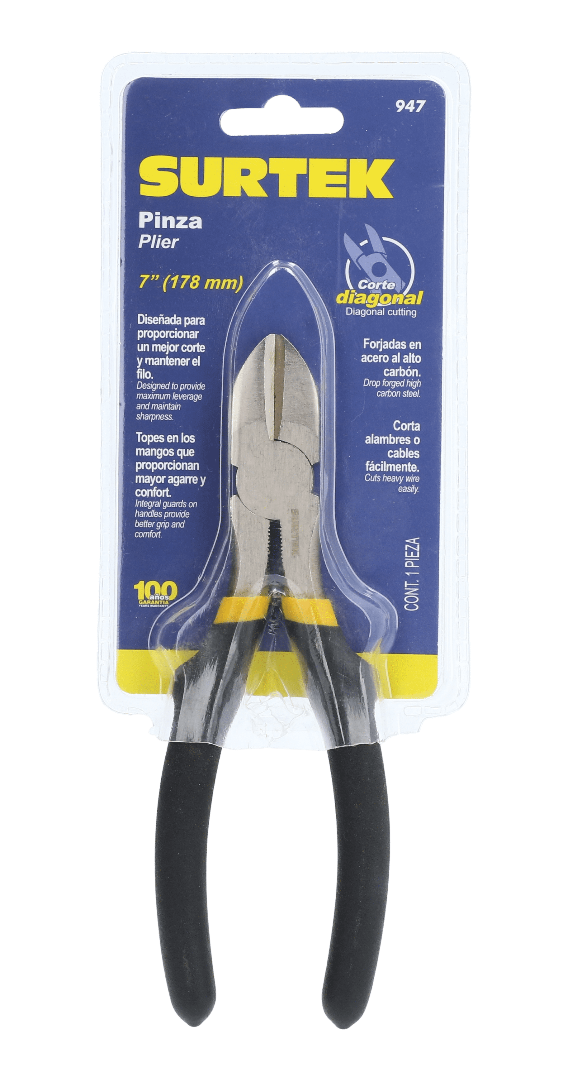Surtek Professional Diagonal Pliers 7", Steel