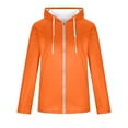 thumbnail image 4 of Mrmaere Men's Hooded Zip-Up Jacket Lined Adjustable Drawstring Warm Outerwear for Daily & Leisure Wear Orange S, 4 of 5
