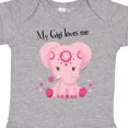 thumbnail image 4 of Inktastic Aditi My Gigi Loves Me Pink Elephant Beautiful Girls Baby Bodysuit, 4 of 5