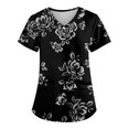 thumbnail image 2 of Birdeem Mode de la Saint-Patrick pour Femmes, Col en V, Décontracté, Manches Courtes, Imprimé, Poches, Hauts Blouse pour Dames, 2 of 6