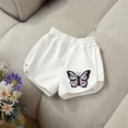 thumbnail image 4 of ITSAME Girls Casual Shorts, Cotton Fashion Print Elastic Waist Summer Breathable Lightweight Shorts White 7-8T, 4 of 6