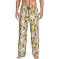thumbnail image 2 of Kdxio Music Dancing Cat Print Men's Sleep Pajama Pant Lounge Pants with Pockets, 2 of 8