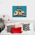thumbnail image 4 of Gukieu I Love Sushi Print Canvas Decorative Hanging Painting, Waterproof Art Wall Decoration with Frame, Suitable for Living Room, Bedroom, 4 of 6
