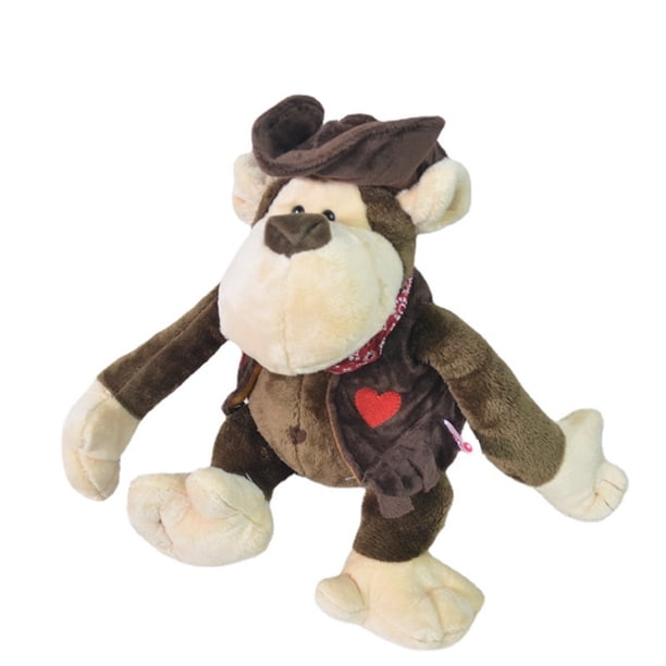 Muñeca de peluche con forma de mono, 25 cm, para niños
