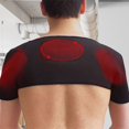 thumbnail image 2 of Boc Shoulder Pad Self-heating Magnetic Therapy Faux Leather Adjustable Soft Shoulder Strap for Sports, 2 of 10