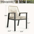 thumbnail image 3 of MF Studio Set of 2 Outdoor Dining Chair, All-Weather Rope Woven Design Wicker Patio Chair, 3 of 10