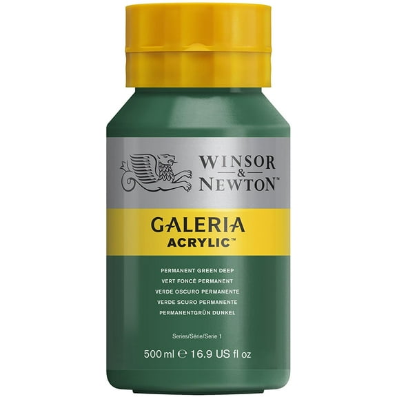 Winsor & Newton Galeria Acrylic, 500ml Squeeze Bottle, Permanent Green Deep