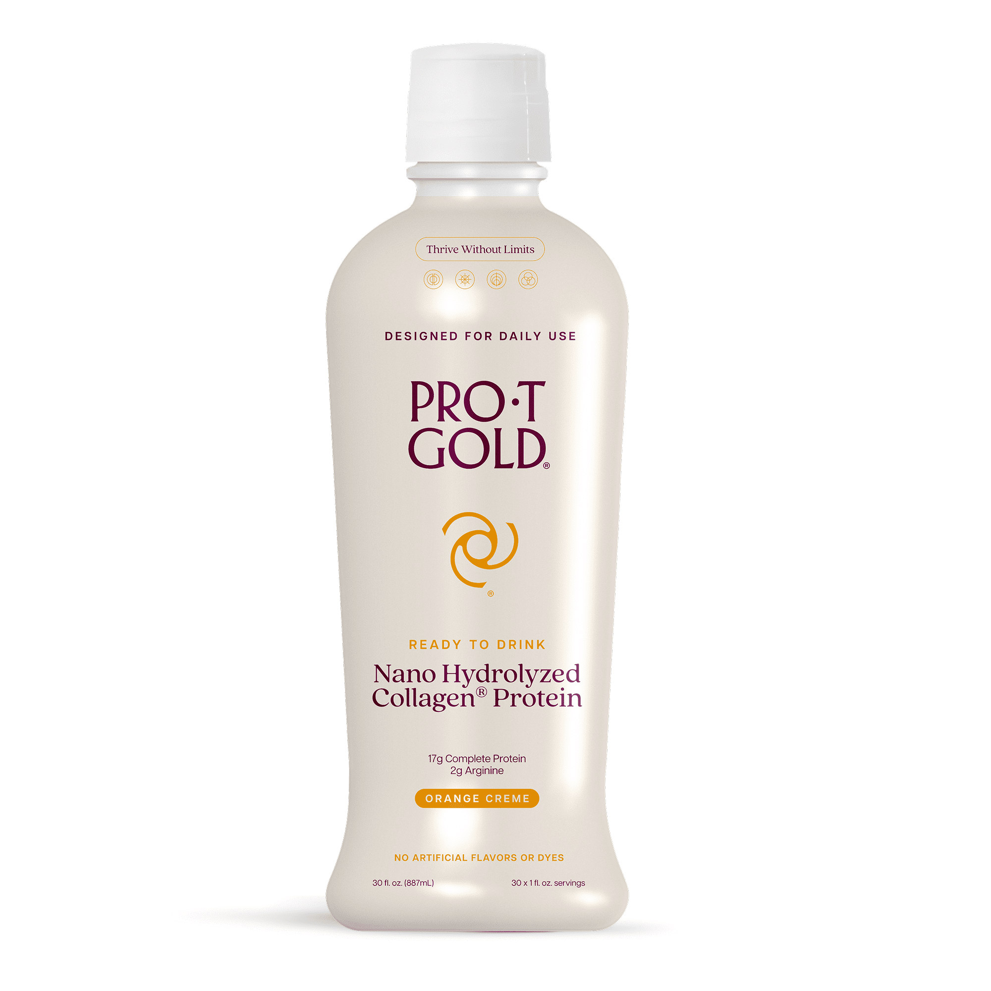 Liquid Collagen Protein Shot, 17g Clear Protein Nano-Hydrolyzed Grass Fed Collagen