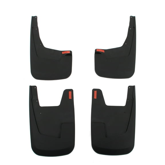 Ikon Motorsports Mud Flaps Splash Guards Fits 2019-2024 Dodge Ram 1500 W/o Fender Flares, Textured Black PP Front & Rear Side Mudflaps Accessories 4PCS