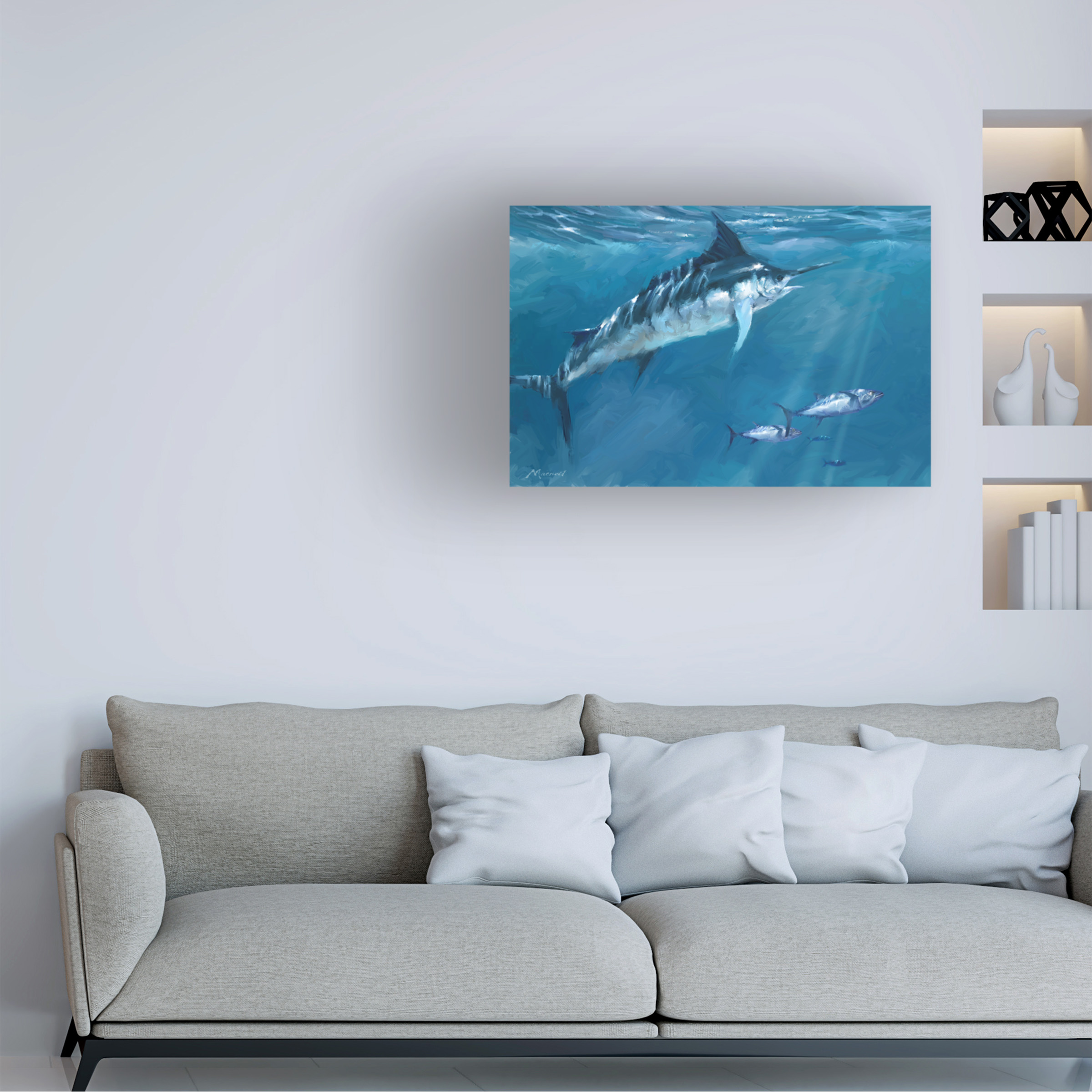 Trademark Fine Art The Macneil Studio 0650 Marlin Canvas Wall Art - 30x47