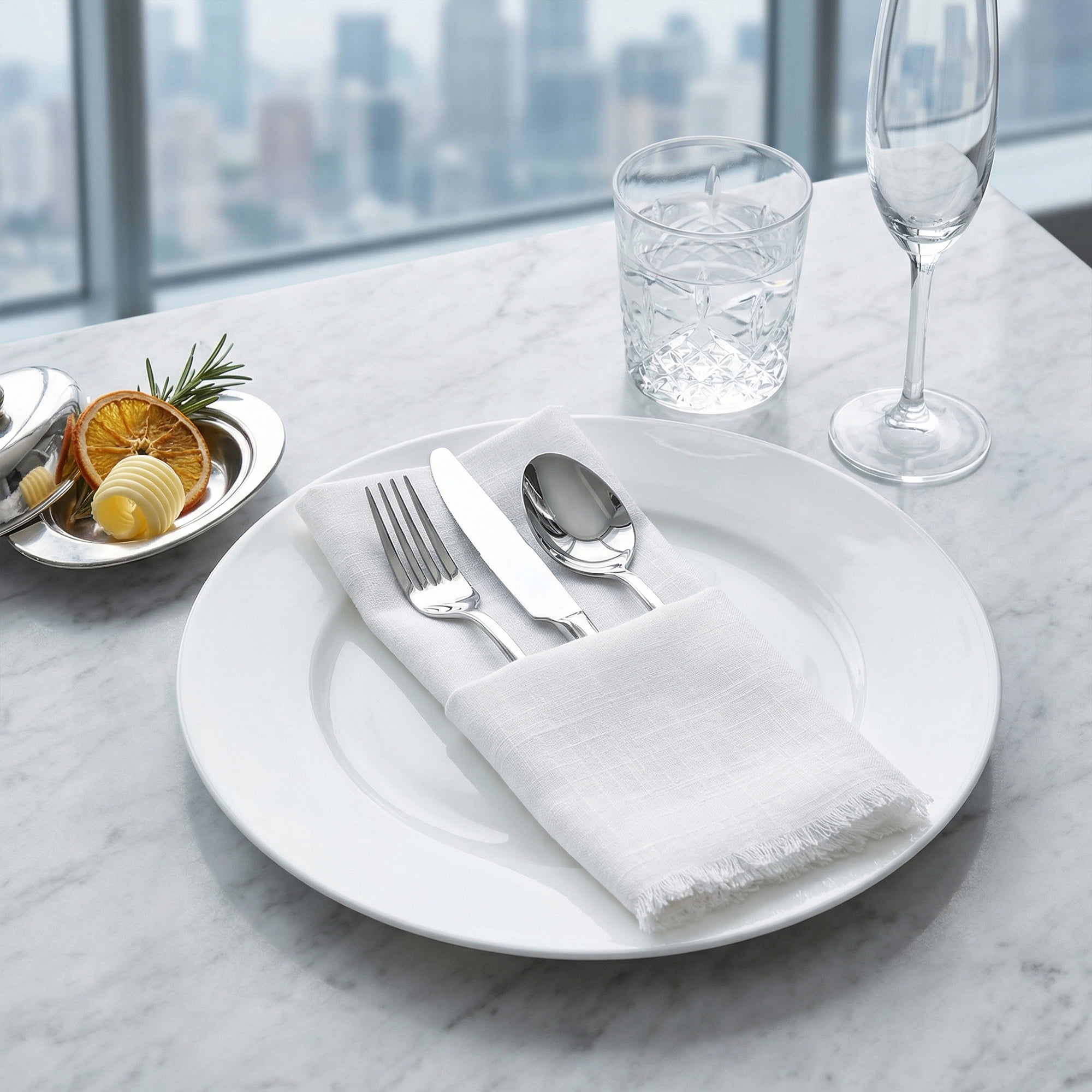 Unique Bargains 12Pcs Washable Cotton Dining Events Cloth Nspkins White 17x17inch