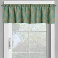 thumbnail image 2 of Ambesonne Tropical Valance Pack of 2, Exotic Palm Leaves Boho, 54"X12", Teal and Camel, 2 of 5
