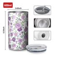 thumbnail image 4 of 20oz Coffee Tumblers Pioneer Flower Floral Print Pattern Stainless Steel Vacuum Insulated Travel Tumbler Coffee Cups Mug with Lid and Straw with Cleaning Brush for Cold & Hot Drinks, 4 of 5