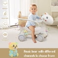 thumbnail image 5 of Wdmiya 4 in 1 Rocking Horse Ages 1-3, Baby Rocking Toy Birthday Gift for Toddlers 1-3 Years Old, Balance Bike Ride On Toys with Push Handle, Backrest and Balance Board for Baby Girl and Boy, Khaki, 5 of 8