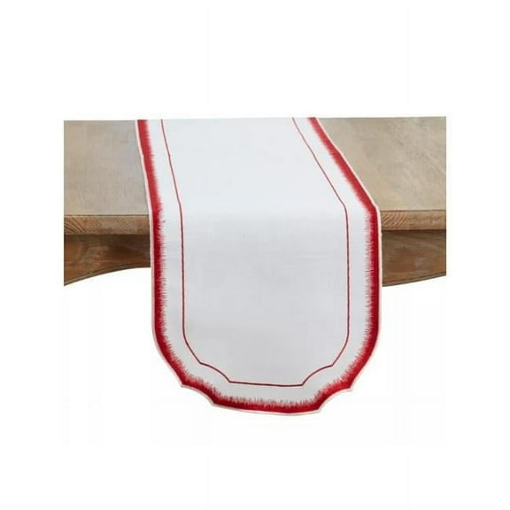 Saro Lifestyle 2941.R1670B 70 x 16 in. Elegant Embroidery Detail Rectangle Table Runner, Red