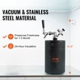 thumbnail image 3 of VEVOR Beer Growler Tap System, 170Oz 5L Mini Keg, 304 Stainless Steel Pressurized Beer Growler, Keg Growler with Pressure Display, CO2 Regulator Faucet, Leak-Proof Ring For Draft, Homebrew, 3 of 9